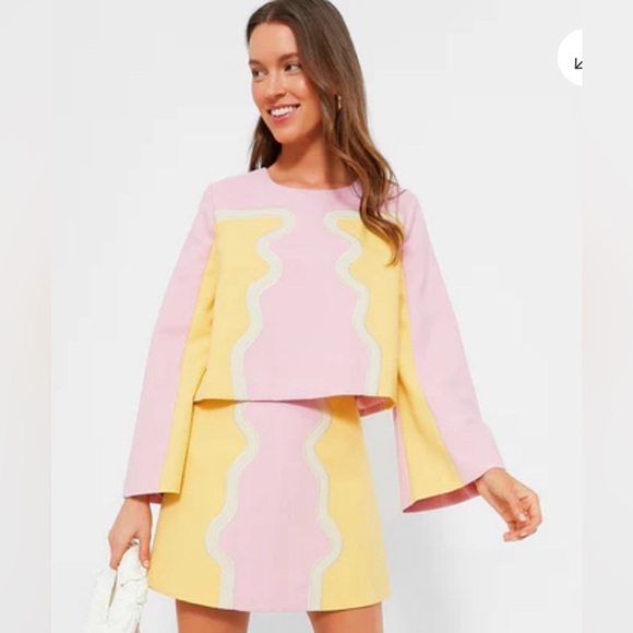 NWT Tuckernuck Pink Textured Fabric Pop of Peony Maxine Top Small - Picture 12 of 12